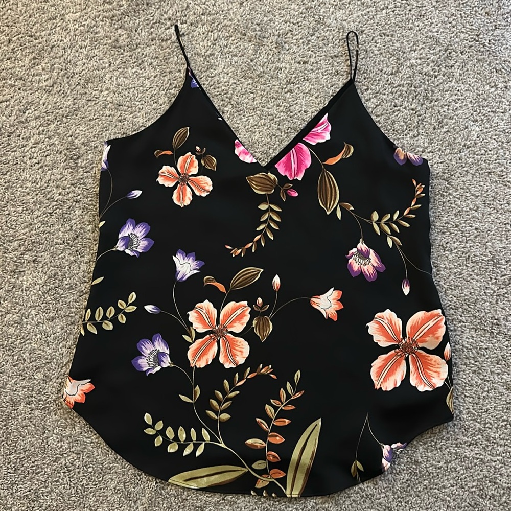 Express XS Black and Floral Cami